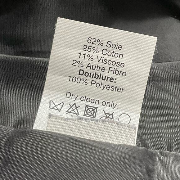 J CREW Womens Mini Skirt Tweed Silk Metallic Blue Black Postage Stamp Prep sz 6 - Picture 8 of 12